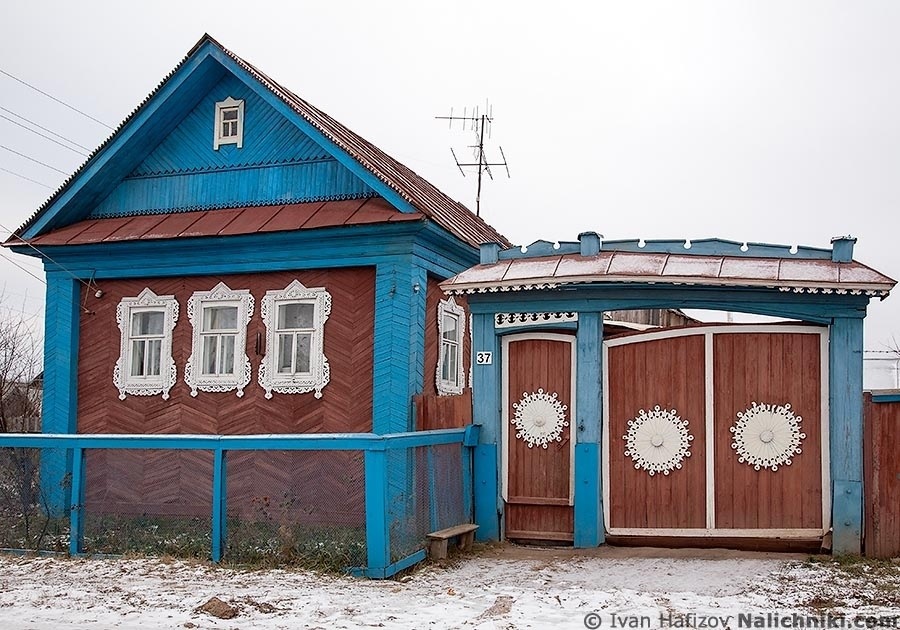 Traditional log house in Izhevsk