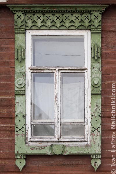 Традиционные русские дома. Наличники на окнах Юрьевца